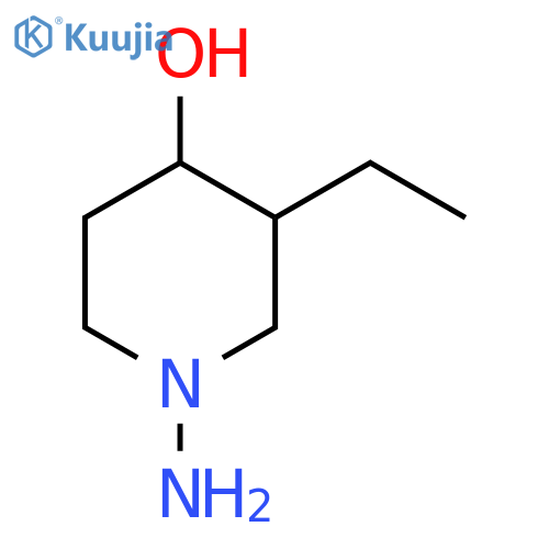 1-Amino-3-ethylpiperidin-4-ol structure