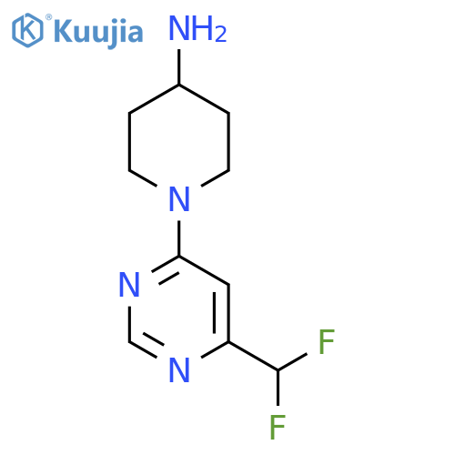 1-[6-(Difluoromethyl)pyrimidin-4-yl]piperidin-4-amine structure