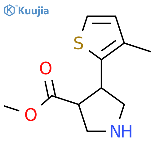 Methyl 4-(3-methylthiophen-2-yl)pyrrolidine-3-carboxylate structure