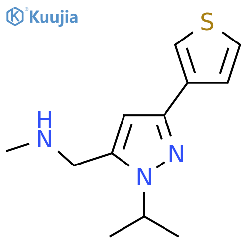 1-(1-isopropyl-3-(thiophen-3-yl)-1H-pyrazol-5-yl)-N-methylmethanamine structure