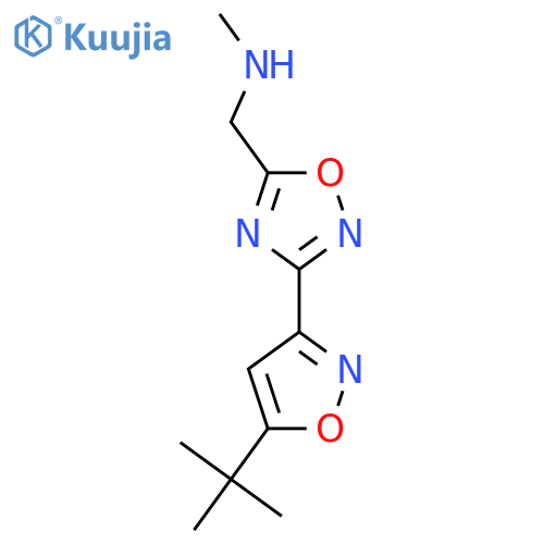 1-(3-(5-(Tert-butyl)isoxazol-3-yl)-1,2,4-oxadiazol-5-yl)-N-methylmethanamine structure