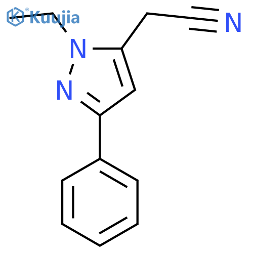 2-(1-ethyl-3-phenyl-1H-pyrazol-5-yl)acetonitrile structure