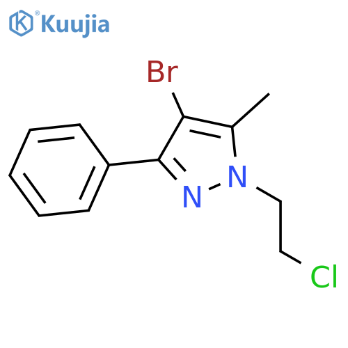 4-Bromo-1-(2-chloroethyl)-5-methyl-3-phenyl-1H-pyrazole structure