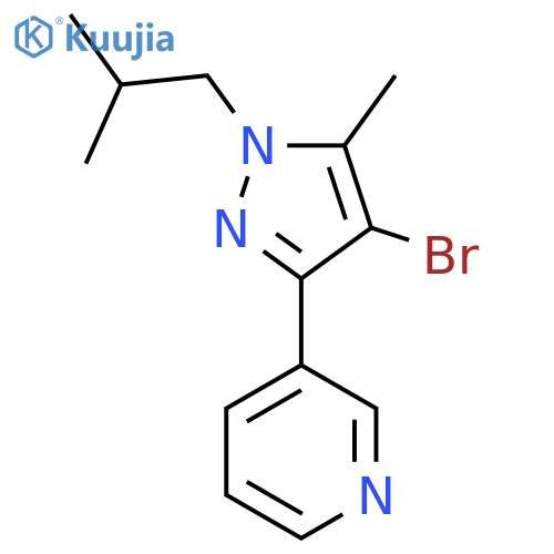3-(4-Bromo-1-isobutyl-5-methyl-1H-pyrazol-3-yl)pyridine structure