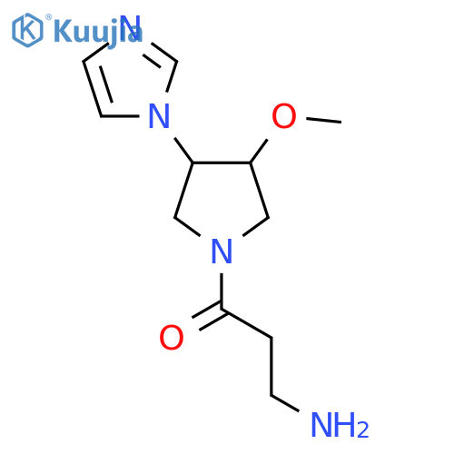 1-(3-(1H-imidazol-1-yl)-4-methoxypyrrolidin-1-yl)-3-aminopropan-1-one structure