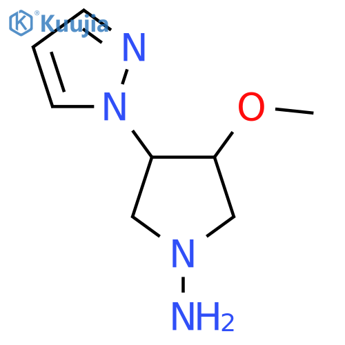 3-methoxy-4-(1H-pyrazol-1-yl)pyrrolidin-1-amine structure