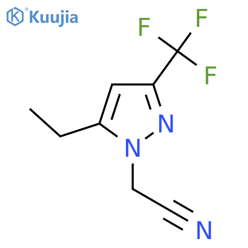 2-(5-ethyl-3-(trifluoromethyl)-1H-pyrazol-1-yl)acetonitrile structure