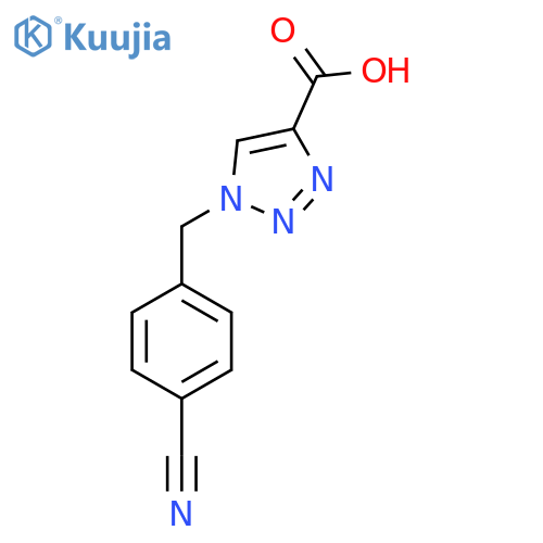 1-(4-cyanobenzyl)-1H-1,2,3-triazole-4-carboxylic acid structure