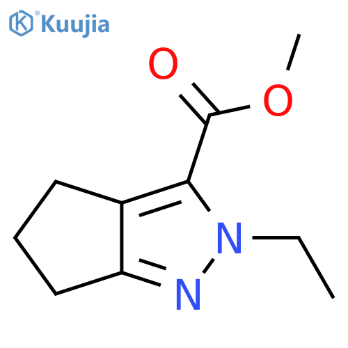 Methyl 2-ethyl-2,4,5,6-tetrahydrocyclopenta[c]pyrazole-3-carboxylate structure