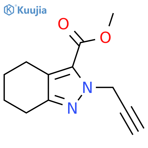 methyl 2-(prop-2-yn-1-yl)-4,5,6,7-tetrahydro-2H-indazole-3-carboxylate structure