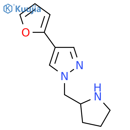 4-(furan-2-yl)-1-(pyrrolidin-2-ylmethyl)-1H-pyrazole structure
