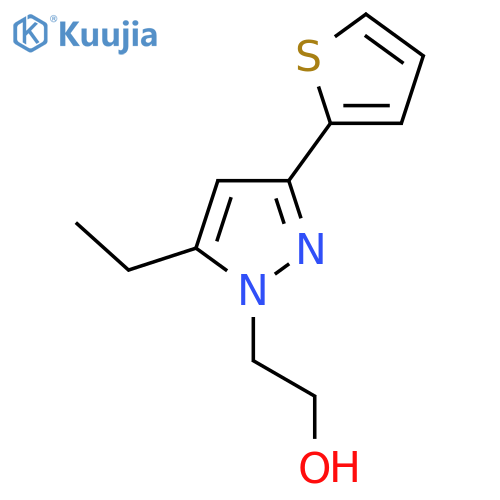 2-(5-ethyl-3-(thiophen-2-yl)-1H-pyrazol-1-yl)ethan-1-ol structure