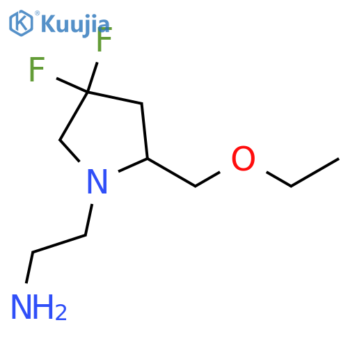 2-(2-(Ethoxymethyl)-4,4-difluoropyrrolidin-1-yl)ethan-1-amine structure
