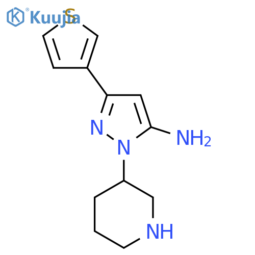 1-(Piperidin-3-yl)-3-(thiophen-3-yl)-1H-pyrazol-5-amine structure