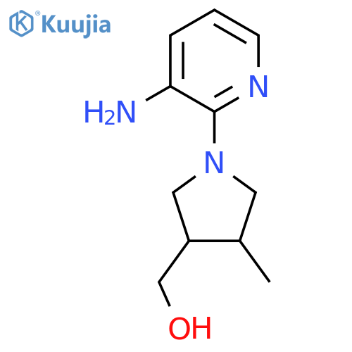 (1-(3-Aminopyridin-2-yl)-4-methylpyrrolidin-3-yl)methanol structure