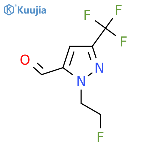 1-(2-fluoroethyl)-3-(trifluoromethyl)-1H-pyrazole-5-carbaldehyde structure
