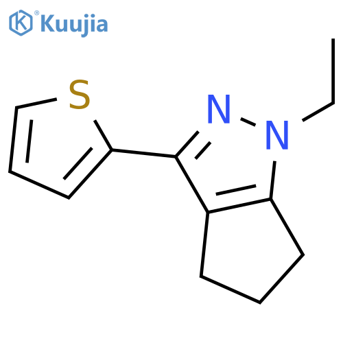 1-Ethyl-3-(thiophen-2-yl)-1,4,5,6-tetrahydrocyclopenta[c]pyrazole structure
