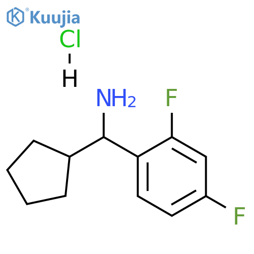 cyclopentyl(2,4-difluorophenyl)methanamine hydrochloride structure