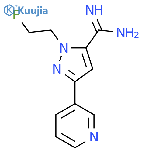 1-(2-fluoroethyl)-3-(pyridin-3-yl)-1H-pyrazole-5-carboximidamide structure