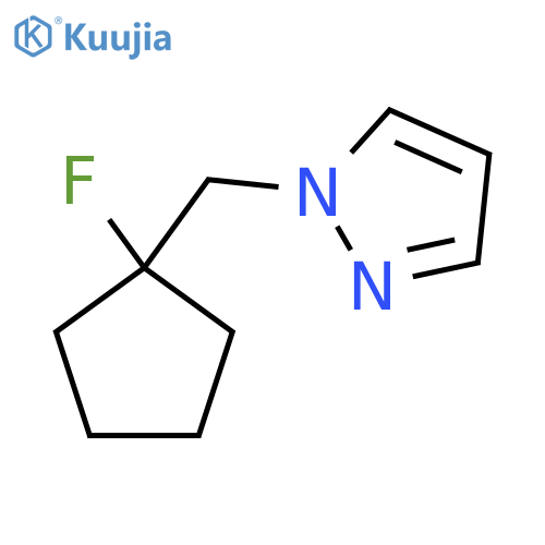 1-[(1-fluorocyclopentyl)methyl]-1H-pyrazole structure