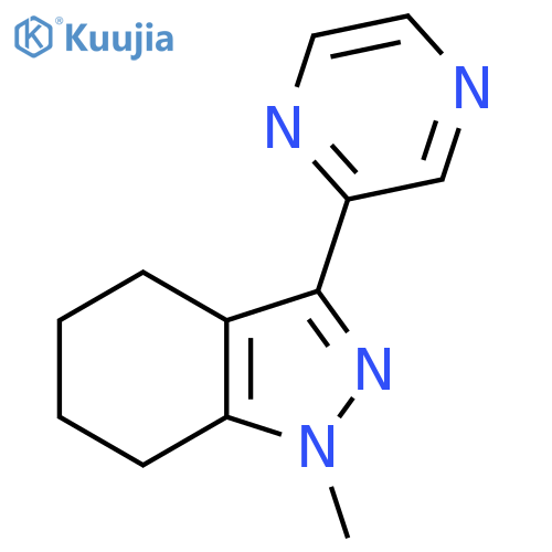 1-methyl-3-(pyrazin-2-yl)-4,5,6,7-tetrahydro-1H-indazole structure