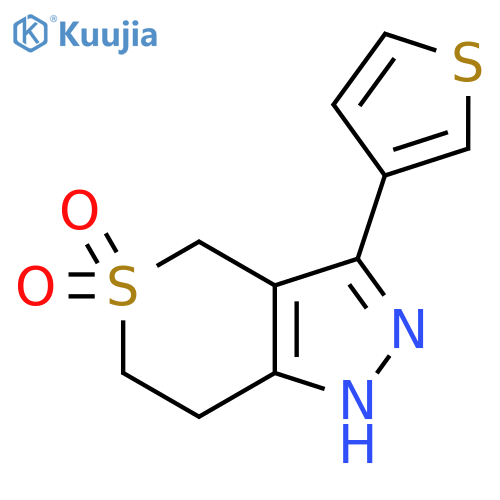 3-(Thiophen-3-yl)-1,4,6,7-tetrahydrothiopyrano[4,3-c]pyrazole 5,5-dioxide structure