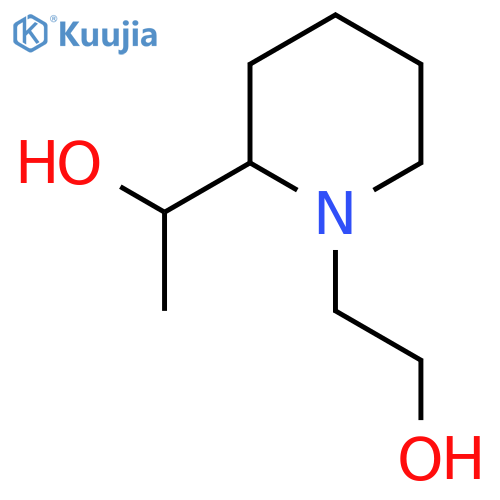 2-(2-(1-hydroxyethyl)piperidin-1-yl)ethan-1-ol structure