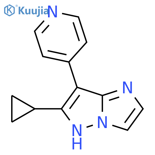 6-cyclopropyl-7-(pyridin-4-yl)-1H-imidazo[1,2-b]pyrazole structure