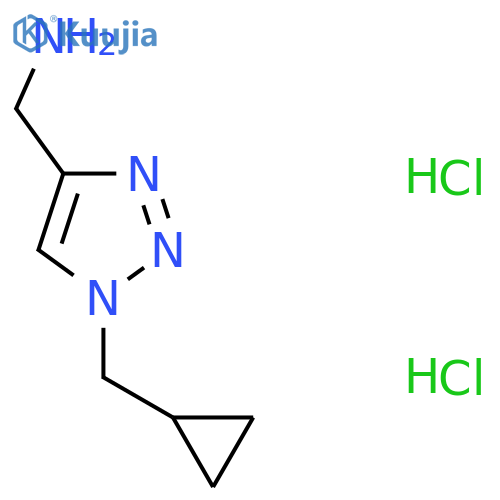 (1-(cyclopropylmethyl)-1H-1,2,3-triazol-4-yl)methanamine dihydrochloride structure