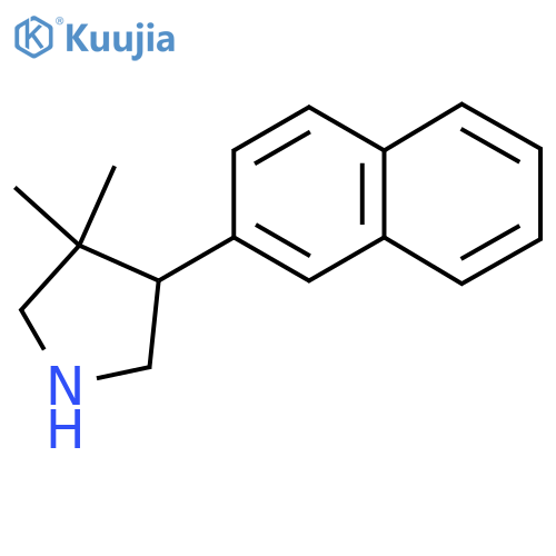 3,3-Dimethyl-4-(naphthalen-2-yl)pyrrolidine structure