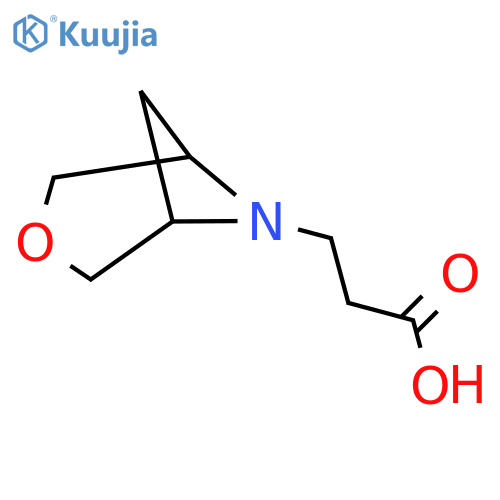 3-(3-Oxa-6-azabicyclo[3.1.1]heptan-6-yl)propanoic acid structure