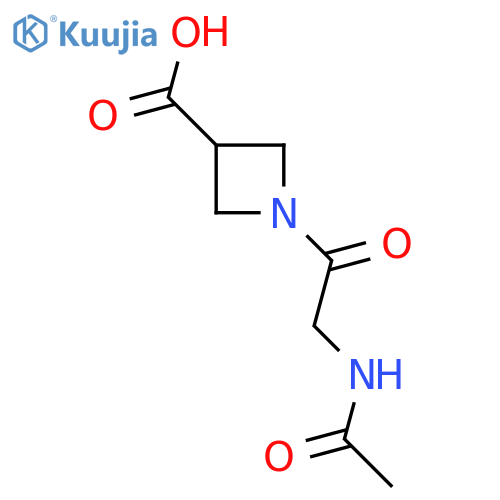 1-(Acetylglycyl)azetidine-3-carboxylic acid structure