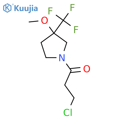 3-Chloro-1-(3-methoxy-3-(trifluoromethyl)pyrrolidin-1-yl)propan-1-one structure