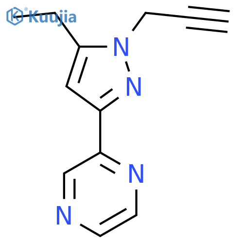 2-(5-ethyl-1-(prop-2-yn-1-yl)-1H-pyrazol-3-yl)pyrazine structure
