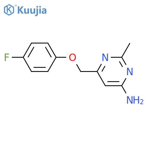 6-[(4-Fluorophenoxy)methyl]-2-methylpyrimidin-4-amine structure