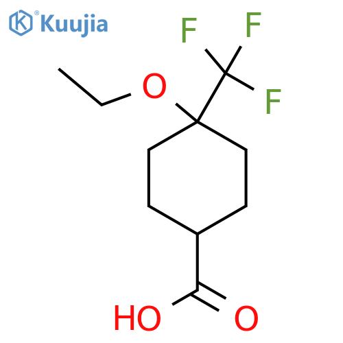 4-Ethoxy-4-(trifluoromethyl)cyclohexane-1-carboxylic acid structure