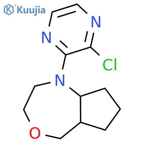 1-(3-chloropyrazin-2-yl)octahydro-1H-cyclopenta[e][1,4]oxazepine structure