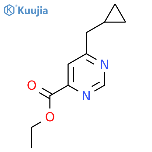 Ethyl 6-(cyclopropylmethyl)pyrimidine-4-carboxylate structure