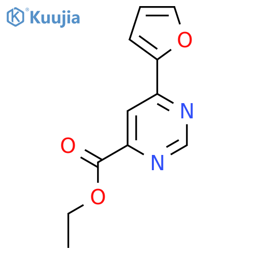Ethyl 6-(furan-2-yl)pyrimidine-4-carboxylate structure
