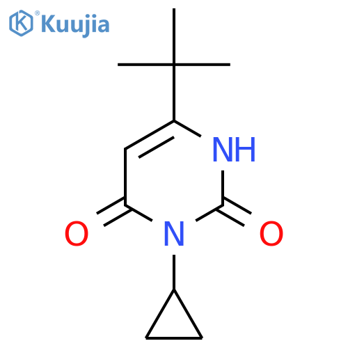 6-Tert-butyl-3-cyclopropyl-1,2,3,4-tetrahydropyrimidine-2,4-dione structure