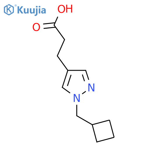 3-[1-(cyclobutylmethyl)-1H-pyrazol-4-yl]propanoic acid structure