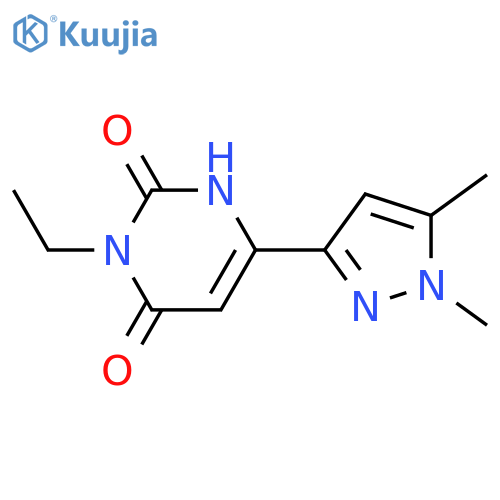 6-(1,5-dimethyl-1H-pyrazol-3-yl)-3-ethyl-1,2,3,4-tetrahydropyrimidine-2,4-dione structure