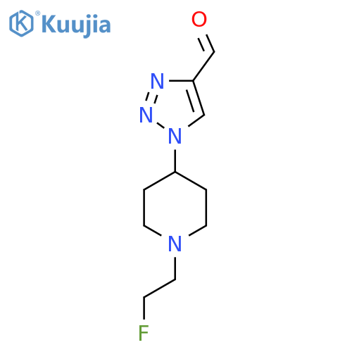 1-(1-(2-fluoroethyl)piperidin-4-yl)-1H-1,2,3-triazole-4-carbaldehyde structure