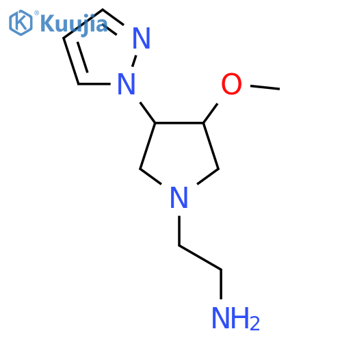 2-(3-methoxy-4-(1H-pyrazol-1-yl)pyrrolidin-1-yl)ethan-1-amine structure