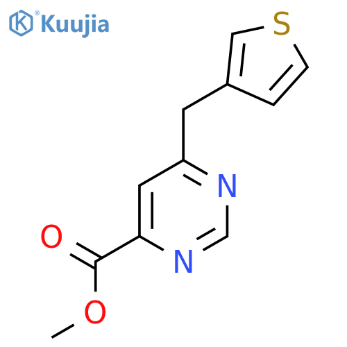Methyl 6-[(thiophen-3-yl)methyl]pyrimidine-4-carboxylate structure