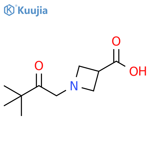 1-(3,3-Dimethyl-2-oxobutyl)azetidine-3-carboxylic Acid structure