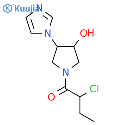 2-chloro-1-(3-hydroxy-4-(1H-imidazol-1-yl)pyrrolidin-1-yl)butan-1-one structure