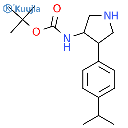 Tert-butyl (4-(4-isopropylphenyl)pyrrolidin-3-yl)carbamate structure