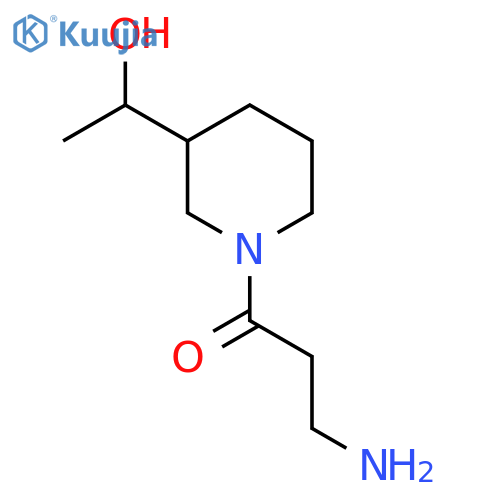 3-Amino-1-(3-(1-hydroxyethyl)piperidin-1-yl)propan-1-one structure