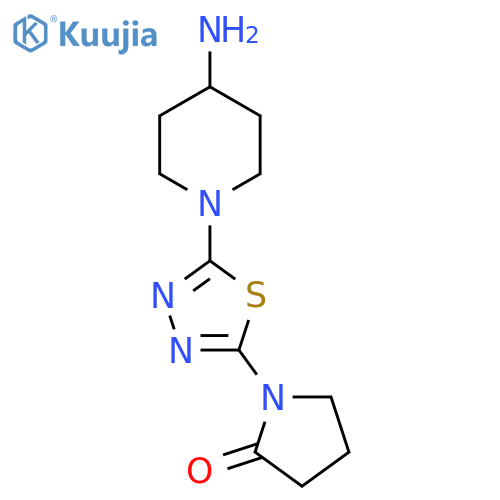 1-(5-(4-Aminopiperidin-1-yl)-1,3,4-thiadiazol-2-yl)pyrrolidin-2-one structure